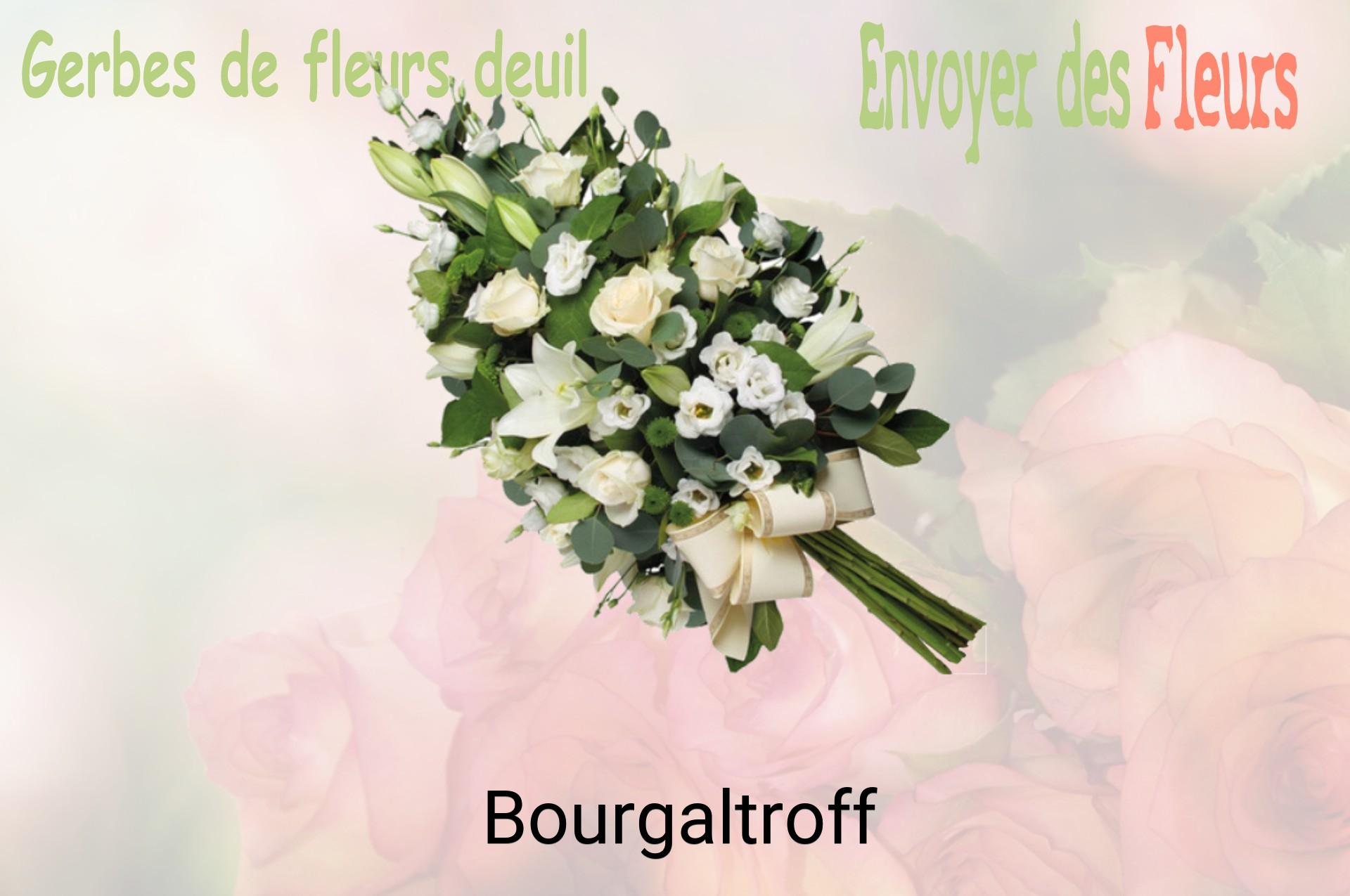 Gerbe de fleurs de deuil livrée à Bourgaltroff